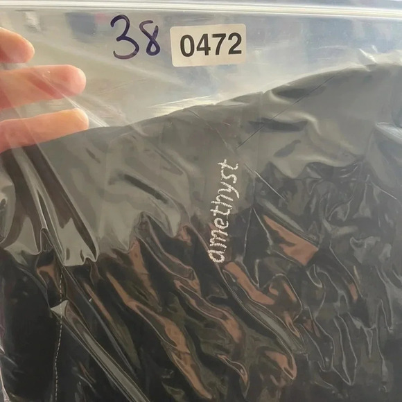 AMETHYST bodycon black plus size jeans/jeggings. 
Size: 24 - Picture 8 of 9